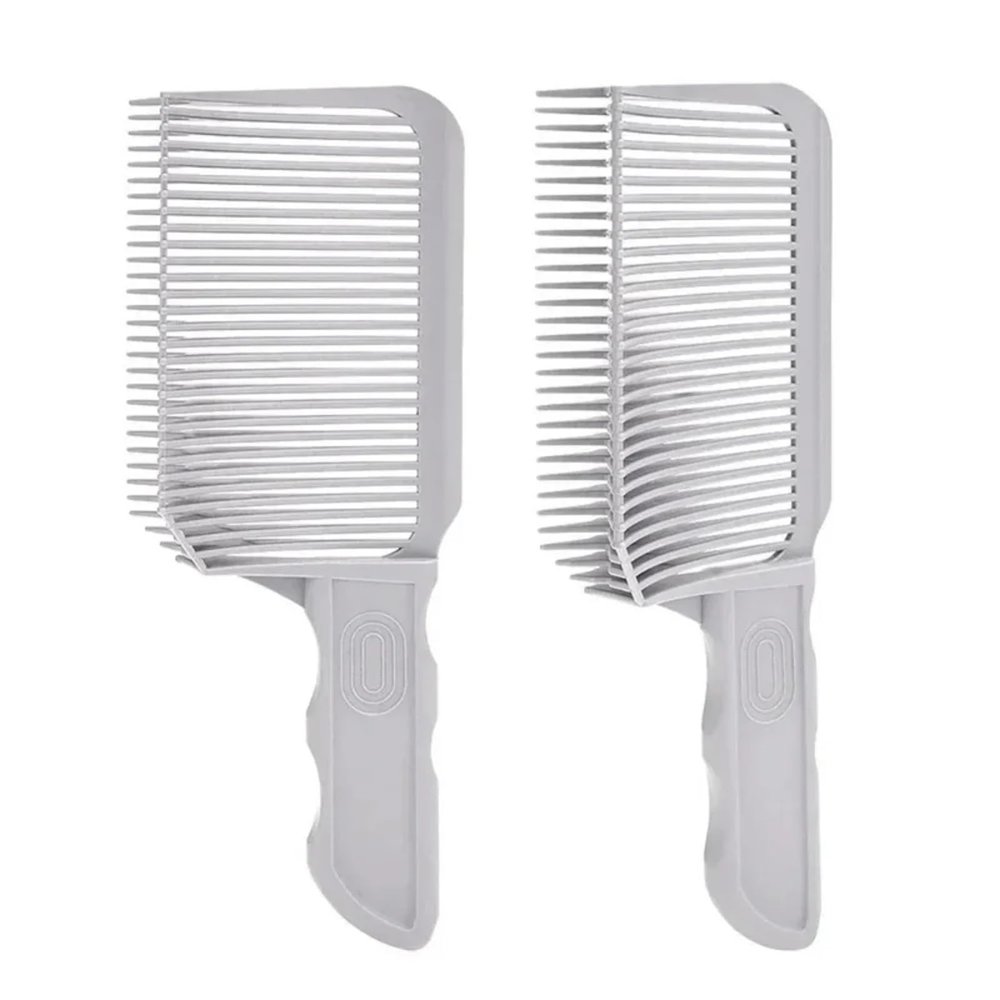 Fresiq 2pcs Professional Barber Fading Comb Set - Blending Clipper Hair Cutting Comb With Arc Design For Precise Hair Fades