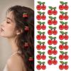 20Pcs Mini Cherry Hair Clip Cute Hair Claw Sweet Barrettes Hairpins view 1