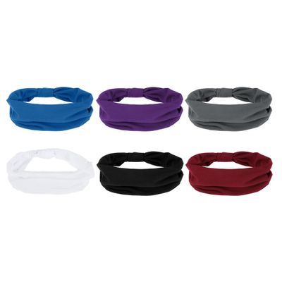 GLIDESMOOTH Headbands for Women, Elastic Non-Slip Headband, 6 Pcs Blue Set
