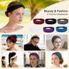 GLIDESMOOTH Headbands for Women, Elastic Non-Slip Headband, 6 Pcs Blue Set view 4
