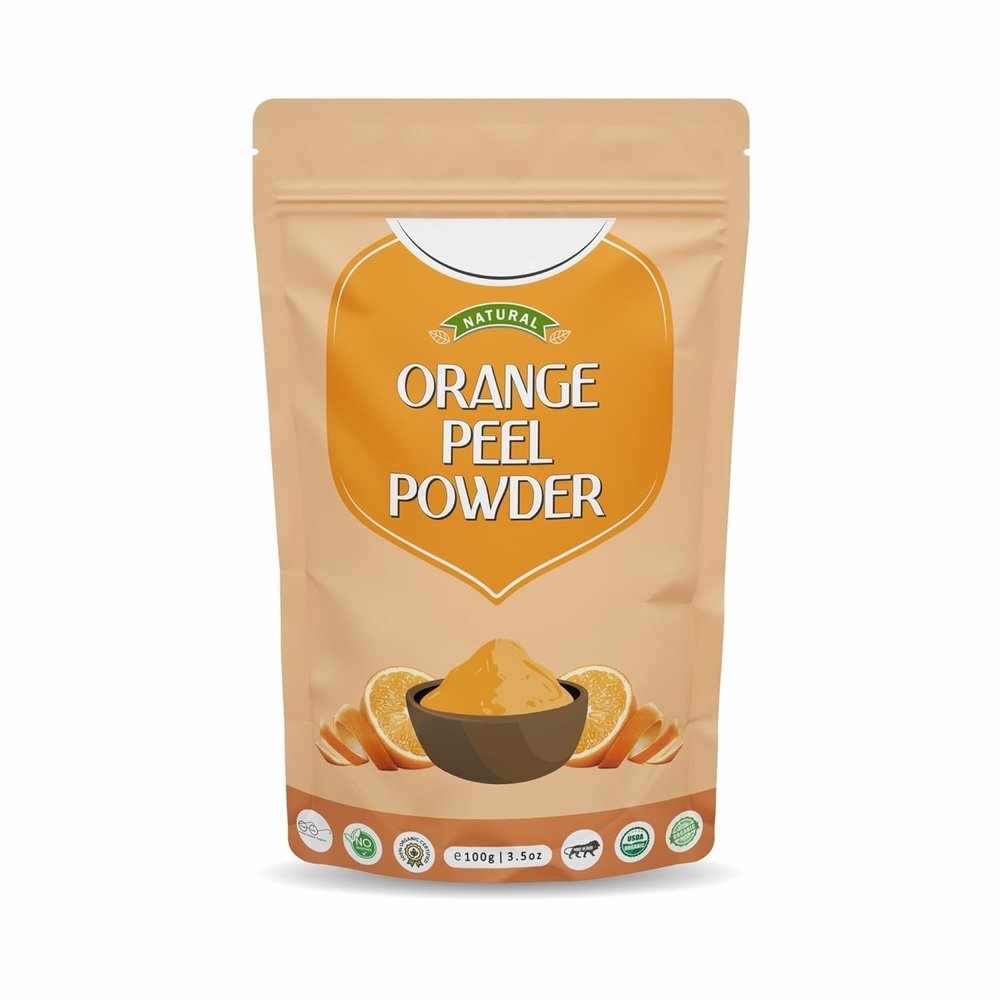 JB Pure & Natural Orange Peel Powder for Face Pack with Vitamin C & Antioxidants. Cruelty-Free, Vegan Formula for Skin - 100g | 3.5 Oz