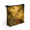 FodPand Tiger Makeup Bag with Sturdy ZipperLinen Material Storage Bag,Large Capacity And Multi-Purpose Cosmetic Bag for Daily Life, Travel, Outings, Business Trips And Other Occasions view 1