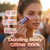 Red White and Blue Body and Hair Sparkle, 2026 New Patriotic Body Glitter Stick for Face and Hair, Sparkling Makeup Accessories for Independence Day Fourth of July Outfits view 2