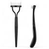 2 PCS Eye Lash Comb, Foldable Eye Eyelash Brush Separator, Mascara Comb Separator with Metal Teeth for Women Makeup Tools, Black view 1