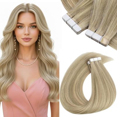 Sunny Hair Tape in Extensions Golden Blonde Highlight Medium Blonde