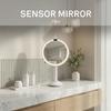 simplehuman Sensor Mirror Trio, 1X 5X 10X Magnification, Round Rechargeable Beauty Makeup Mirror, Tru-Lux Full-Spectrum Light, Dual Light Settings, Adjustable Brightness, White Steel view 2