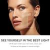 simplehuman Sensor Mirror Trio, 1X 5X 10X Magnification, Round Rechargeable Beauty Makeup Mirror, Tru-Lux Full-Spectrum Light, Dual Light Settings, Adjustable Brightness, White Steel view 3