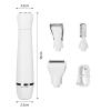 Electric Razoring for Women, 4 in 1 Bikinis Trimmer Body Shaver for Hair Face Eyebrow Arm Leg Armpit Underarm Pubic Area Electric Razoring for Women view 3