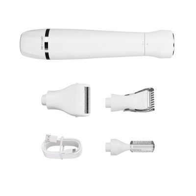 Electric Razoring for Women, 4 in 1 Bikinis Trimmer Body Shaver for Hair Face Eyebrow Arm Leg Armpit Underarm Pubic Area Electric Razoring for Women
