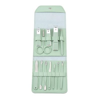 LUIJHFC Tea Green 12 Piece Nail Clipper Set, Clippers, Beauty, Manicure Tools