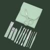 LUIJHFC Tea Green 12 Piece Nail Clipper Set, Clippers, Beauty, Manicure Tools view 3