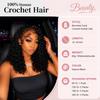 Burmese Curly Human Crochet Hair for Black Women 14Inch, Pre-Separated Feather Lightweight Reusable Crochet Human Hair Bundles 60g, Water Wave Miracle Knots Crochet Human Hair Extensions Natural Black view 2