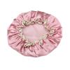 Thick Women Shower Satin Hats Colorful Bath Bathroom Caps Hair Cover Double Waterproof Bathing Cap(Pink) view 1