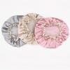 Thick Women Shower Satin Hats Colorful Bath Bathroom Caps Hair Cover Double Waterproof Bathing Cap(Pink) view 2
