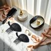 2Pcs Black Puff Hair Cushion with Clips, Fluffy Hair Pad, Sponge Clip Bun Comb and Bump It Up Hair Base Set for Women and Girls DIY Hairstyles view 3