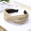 Braided cross headband, versatile wide-brimmed headwear for women view 3