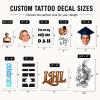 Custom Temporary Tattoos Bulk 100 pcs, Personalized Temporary Tattoos Photo and Text, Waterproof Fake Tattoos Set, Funny Temporary Tattoo for Parties, Weddings, Events (4 * 6 IN) view 3
