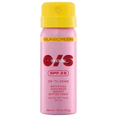 O/S P4trick St4rrr On 'Til Dawn Mattifying Sunscreen Makeup Setting Spray SPF 28 Matte finish - Mini size 1.05 oz/30 mL