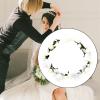 Amagogo Hair Wreath Boho Bridal Headpiece Wedding Garland Ribbon Cloth Floral Crown Headband Women Adjustable Suitable for Ceremony Party Festival view 2
