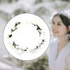 Amagogo Hair Wreath Boho Bridal Headpiece Wedding Garland Ribbon Cloth Floral Crown Headband Women Adjustable Suitable for Ceremony Party Festival view 4