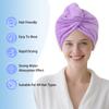 AGKXHDEC 1 Pack Single Layer Purple Microfiber Hair Drying Towel Wrap for Women, Hair Turbans Towel for Wet Hair,Turbie Twist Hair Towels (Purple Color - Single Layer) view 2