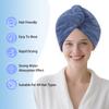 AGKXHDEC 1 Pack Single Layer Dark Blue Microfiber Hair Drying Towel Wrap for Women, Hair Turbans Towel for Wet Hair,Turbie Twist Hair Towels (Dark Blue Color - Single Layer) view 2