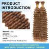 Human Boho Braiding Hair 350 Deep Wave Bulk Boho Hair for Braids Ginger Curly Bundles Human Hair for Bohemian Braids Braiding Hair Extensions NiegMeag 28 28 Inch view 4
