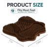 OZNER Silicone Shower Foot Scrubber Mat with Non-Slip Suction Cups (Brown) view 2