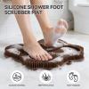 OZNER Silicone Shower Foot Scrubber Mat with Non-Slip Suction Cups (Brown) view 3