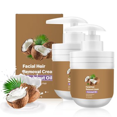 Facial Hair Removal Cream for Women, Coconut Oil Depilatory Cream for Upper Lip, Chin, Arms & Legs, Gentle Non-Irritating Hair Removal Cream, 3.53 oz (2PCS)