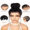 tunfine Burmese Curly Hidden Strap 360 HD Full Lace Front Wigs Human Hair Pre Plucked Invisi Drawstring 200 Density 360 Frontal Glueless Wigs Human Hair for Black Women 20 Inch view 2