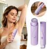 2-in-1 Electric Women's Shaver & Trimmer, Waterproof Portable Cordless Hair Removal Tool for Face, Body, Bikini (Purple) view 4