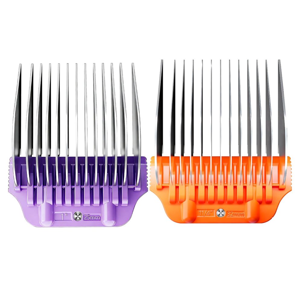 2-Pack 25mm 1in 32mm 1 1/4in Guide Combs for Hair Clippers