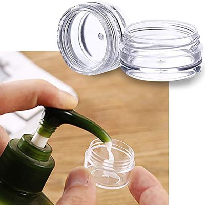 Empty Cosmetic Jars, 50 Pcs Clear Sample Pots with Lids, Small Travel Containers for Creams and Powders