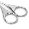 Stainless Steel Nose Hair Scissors, Rounded Tip Safety Grooming Scissors for Eyebrows Nose Moustache Beard Trimming view 4