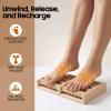 NKLOKSD Wood Foot Bath Bucket with Lid, 15.8'' Thickened Wooden Foot Bath Tub with Massage Beads Plate Pedicure Bowl Soaking Tub for Relaxation, Massage Soles, Home Spa, Insulated view 3