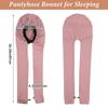 QFGasre Bonnet for Sleeping Long Satin Bonnet Braids Hair Bonnets for Women 2 in 1 Long Braids Protector UV Shield Soft Breathable and Smoothy Water-Resistant Pink view 2