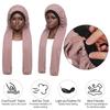 QFGasre Bonnet for Sleeping Long Satin Bonnet Braids Hair Bonnets for Women 2 in 1 Long Braids Protector UV Shield Soft Breathable and Smoothy Water-Resistant Pink view 4