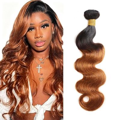 22 inch Brown Bundles Human Hair 1B30 Body Wave Human Hair Ombre Brown Body Bundles Wet And Wavy Unprocessed Brazilian Virgin Hiar Brown Body Wave Bundles