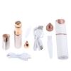 USB Charged Female Face Hair Trimmer Rechargeable Hair Removal Device Portable Peach Fuzz Shaver Rechargeable Face Shaver view 3