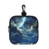 JWSDKNJ Small Neoprene Pouch, Mini Portable Makeup Bag With Carabiner Keychain Waterproof Travel Coin Purse Storage Bag Amazing Starry Sky Clutch Cosmetic Organizer For Women view 1