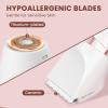 Bikini Trimmer for Women, Electric Razors Waterproof Cordless Rechargeable MAXGROOM 3 in 1 Pubic Hair Trimmer Women, LED Display, Electric Bikini Razor for Ladies Pubic, Body, Face, Legs (White) view 3