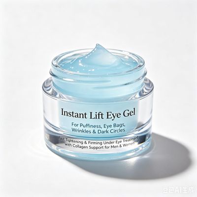 Instant Lift Eye Gel with Caffeine Depuffing Under Eye Treatment for Bags, Puffiness, Wrinkles & Dark Circles Fast Tightening & Firming Anti-Aging Eye Care for Men & Women