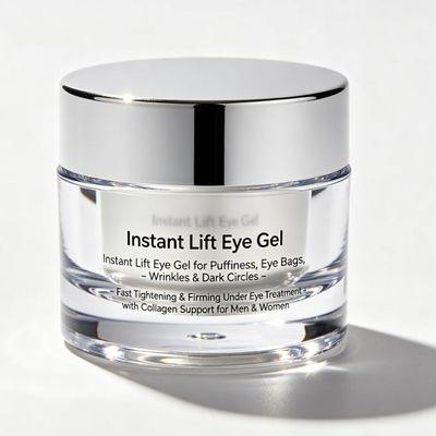 Instant Lift Eye Gel for Puffiness, Eye Bags, Wrinkles & Dark Circles Fast Tightening & Firming Under Eye Treatment with Collagen Support for Men & Women