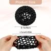 3Pcs Hair Bun Cover, Hair Bun Covers for Women Handmade Crochet Knit, Elastic Invisible Bun Covers for Women's Hair, 8cm Black Hair Net Snood for Dance Ballet Skating view 2