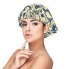 ARELIDCA Yellow and Blue Honey Bees Satin Bonnet for Sleeping Women Double Layer Hair Wrap with Adjustable Tie Band view 1
