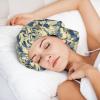 ARELIDCA Yellow and Blue Honey Bees Satin Bonnet for Sleeping Women Double Layer Hair Wrap with Adjustable Tie Band view 2