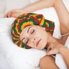 ARELIDCA Flag of Lithuania Inspired Colored Stripes Pattern Satin Bonnet for Sleeping Women Double Layer Hair Wrap with Adjustable Tie Band view 2