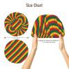 ARELIDCA Flag of Lithuania Inspired Colored Stripes Pattern Satin Bonnet for Sleeping Women Double Layer Hair Wrap with Adjustable Tie Band view 3