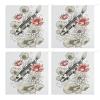 Fish Japanese Carp Lotus Leaves Flower Washcloth with Hanging Loop Quick Dry Microfiber Hand Towel Highly Absorbent Wash Cloth Reusable Makeup Remover Cloth Soft Feel Fingertip Towel for Bathroom view 3